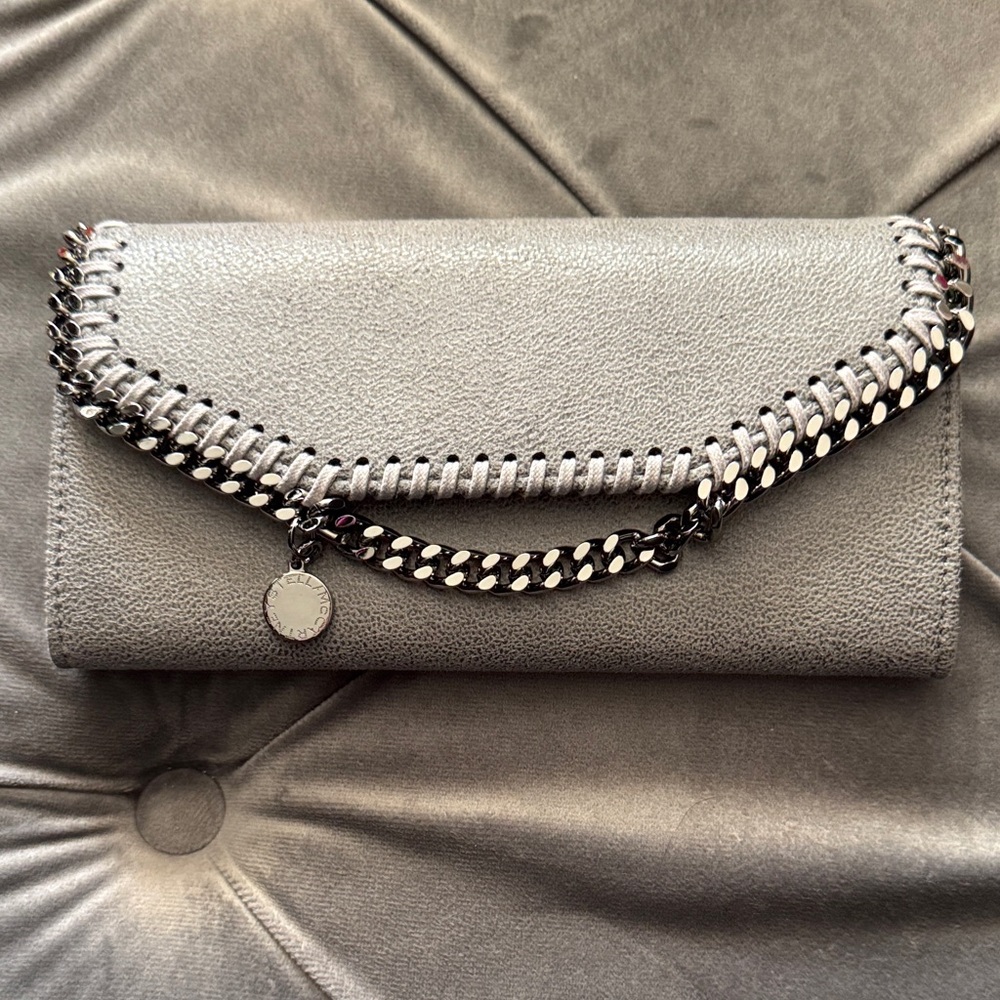 NWT- Stella McCartney -Gray Chain Wallet/Clutch